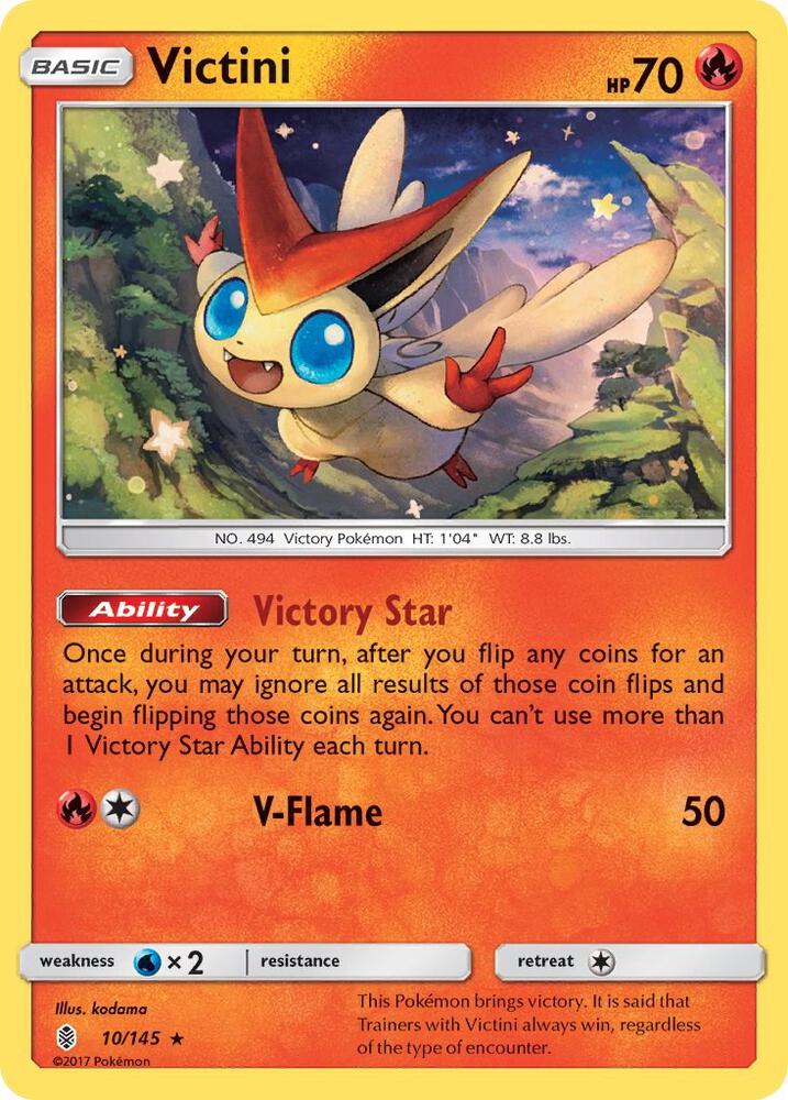 Victini 10/145 (SM - Guardians Rising)  - Holofoil | Good Games Adelaide SA