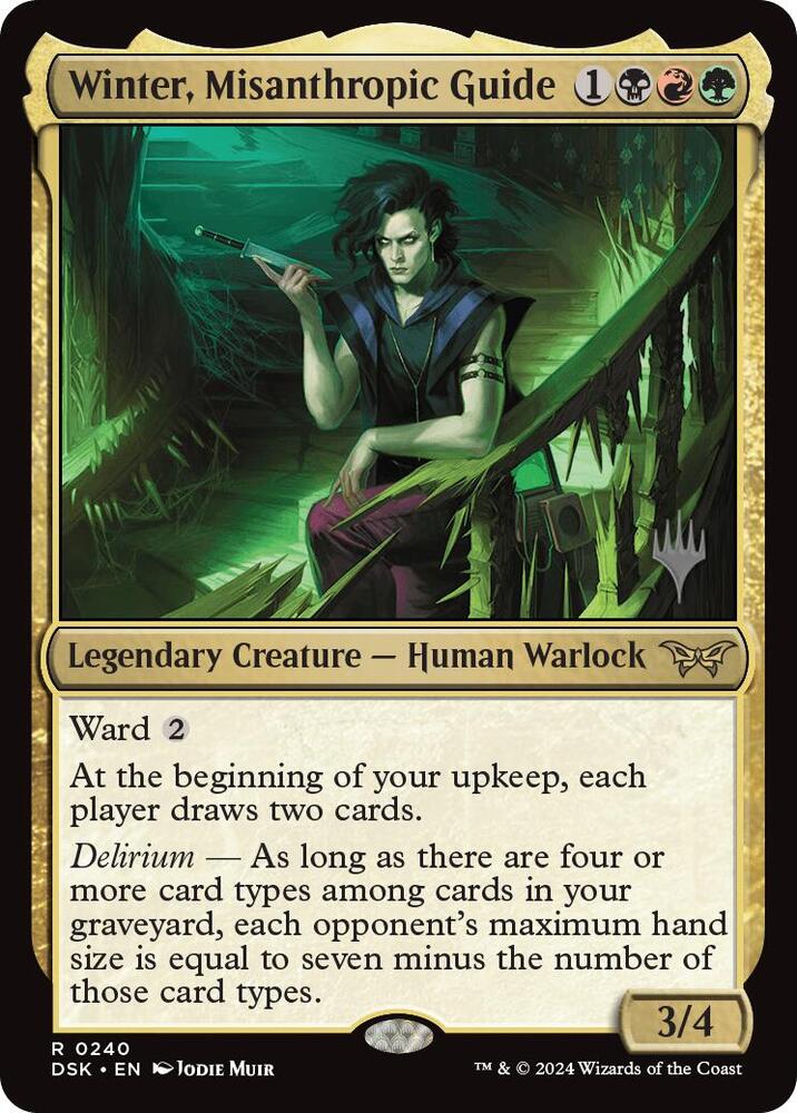 Winter, Misanthropic Guide 240 (Promo Pack: Duskmourn: House of Horror)  - Foil | Good Games Adelaide SA