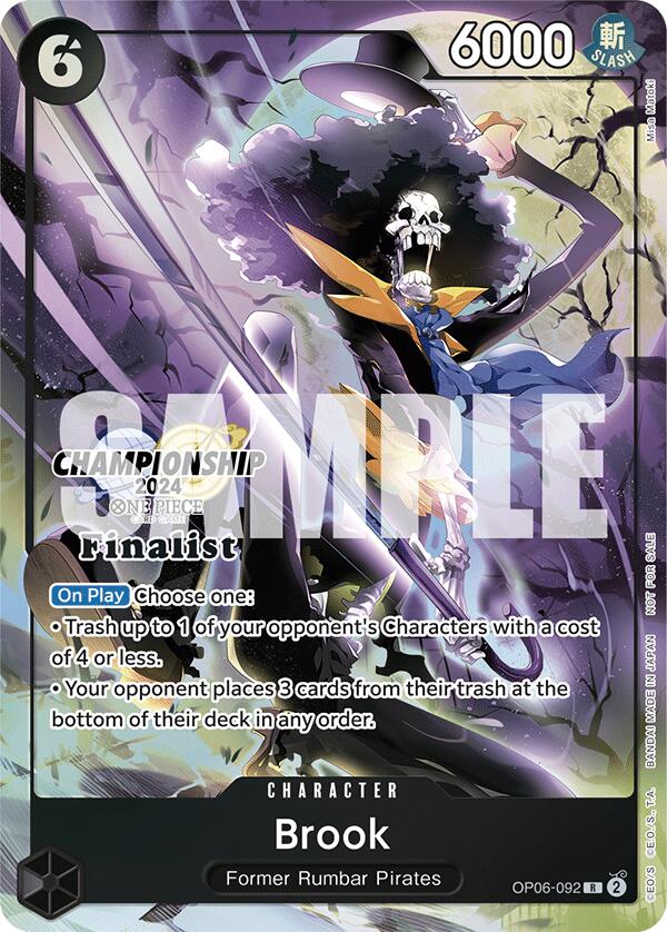 Brook (Championship 2024 Finalist Card Set) [One Piece Promotion Cards] | Good Games Adelaide SA