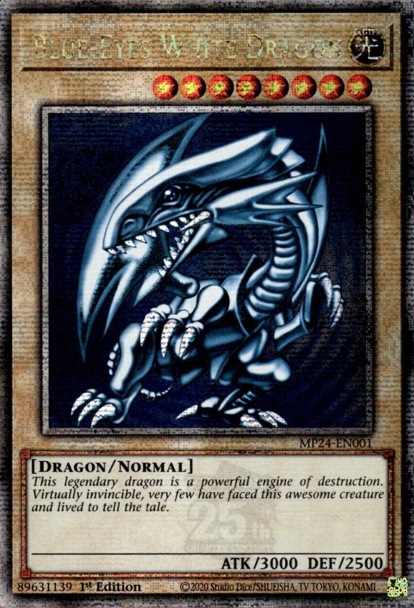 Blue-Eyes White Dragon [MP24-EN001] Quarter Century Secret Rare | Good Games Adelaide SA