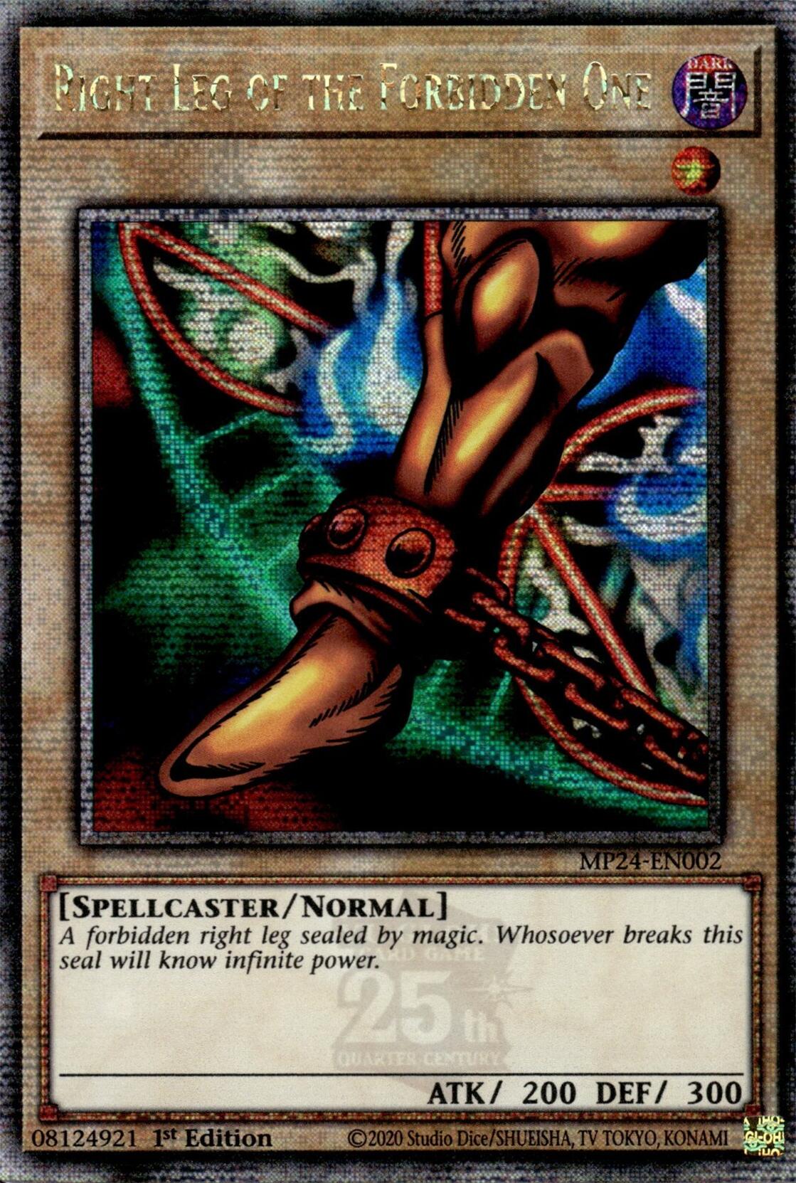 Right Leg of the Forbidden One [MP24-EN002] Quarter Century Secret Rare | Good Games Adelaide SA