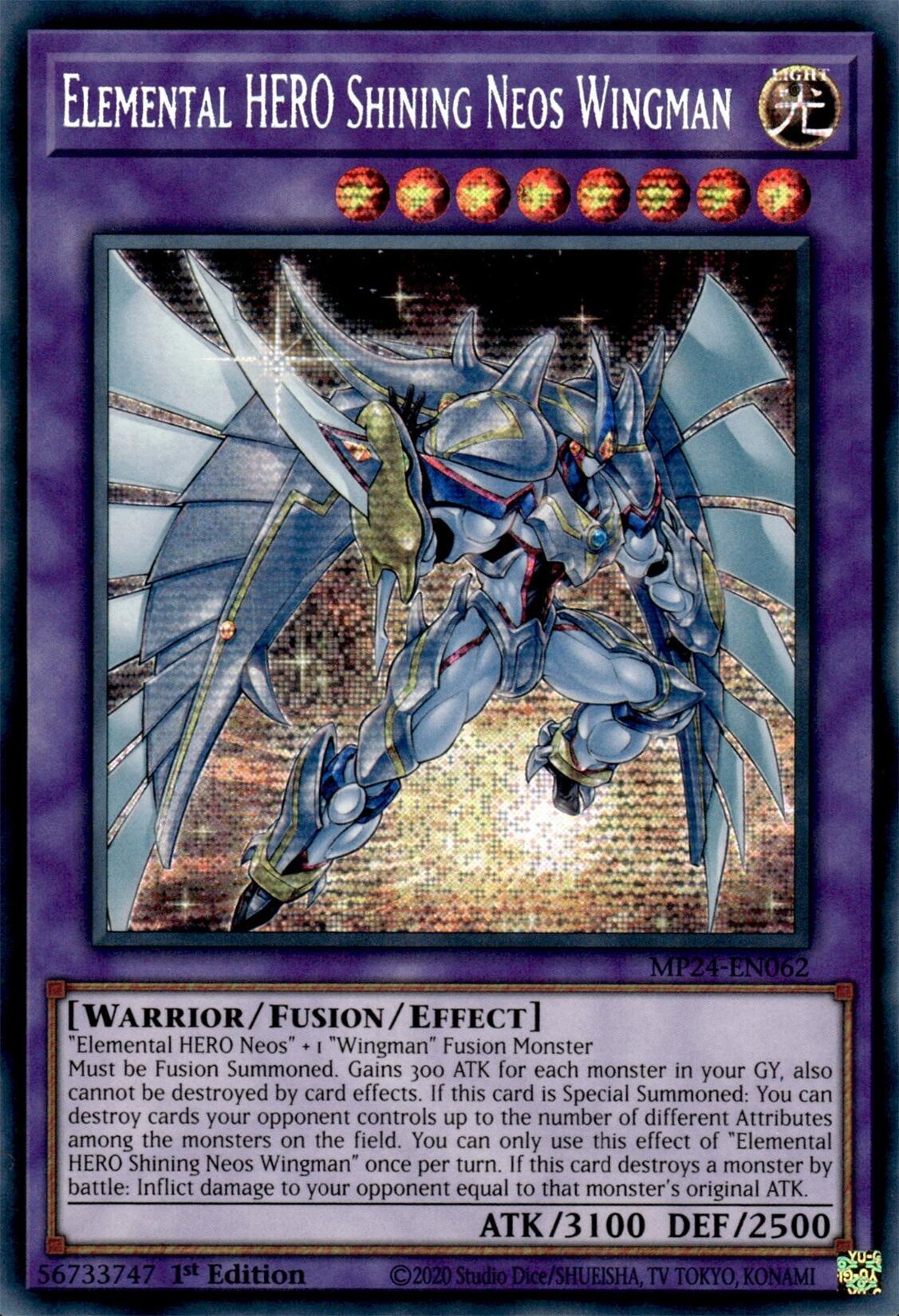 Elemental HERO Shining Neos Wingman [MP24-EN062] Prismatic Secret Rare | Good Games Adelaide SA