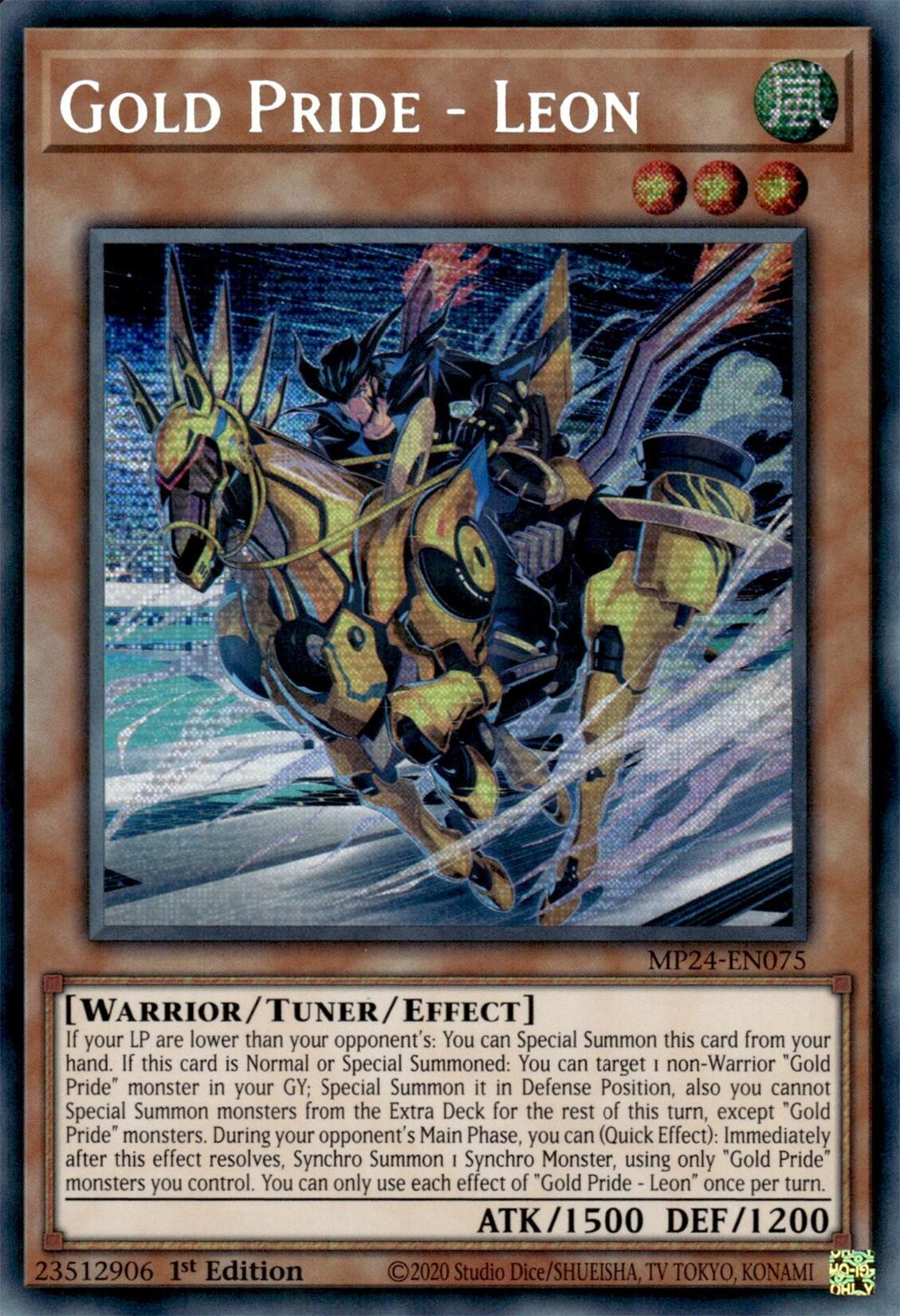 Gold Pride - Leon [MP24-EN075] Prismatic Secret Rare | Good Games Adelaide SA