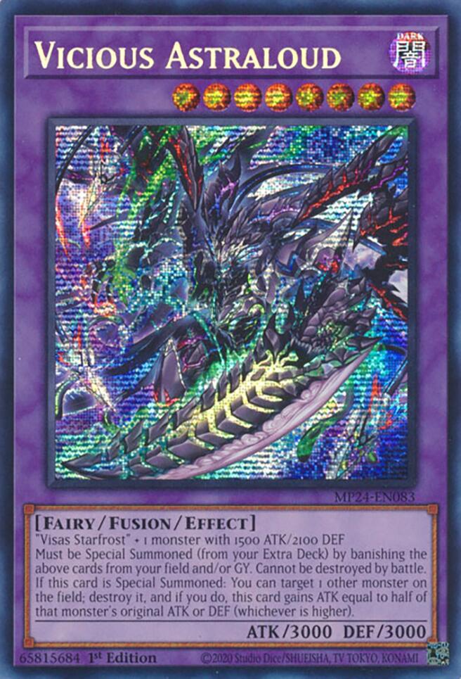 Vicious Astraloud [MP24-EN083] Prismatic Secret Rare | Good Games Adelaide SA