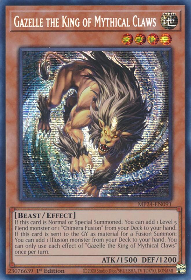 Gazelle the King of Mythical Claws [MP24-EN091] Prismatic Secret Rare | Good Games Adelaide SA