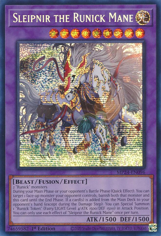 Sleipnir the Runick Mane [MP24-EN096] Prismatic Secret Rare | Good Games Adelaide SA