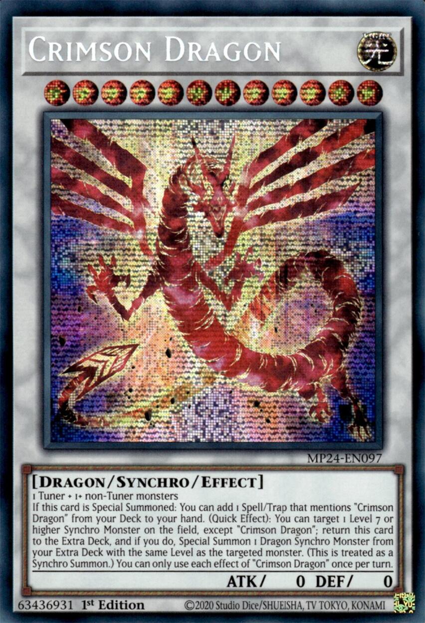 Crimson Dragon (card) [MP24-EN097] Prismatic Secret Rare | Good Games Adelaide SA