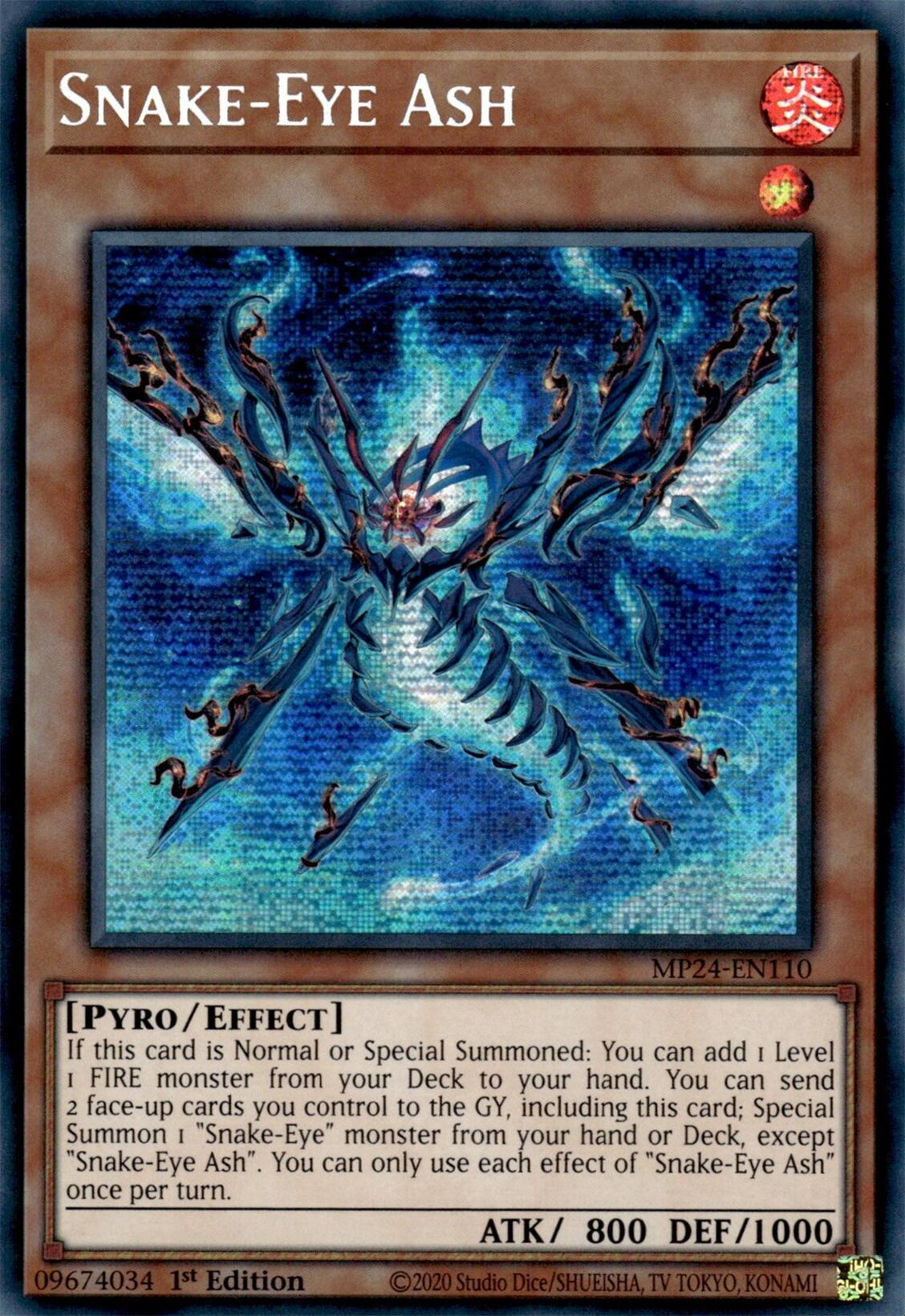 Snake-Eye Ash [MP24-EN110] Prismatic Secret Rare | Good Games Adelaide SA