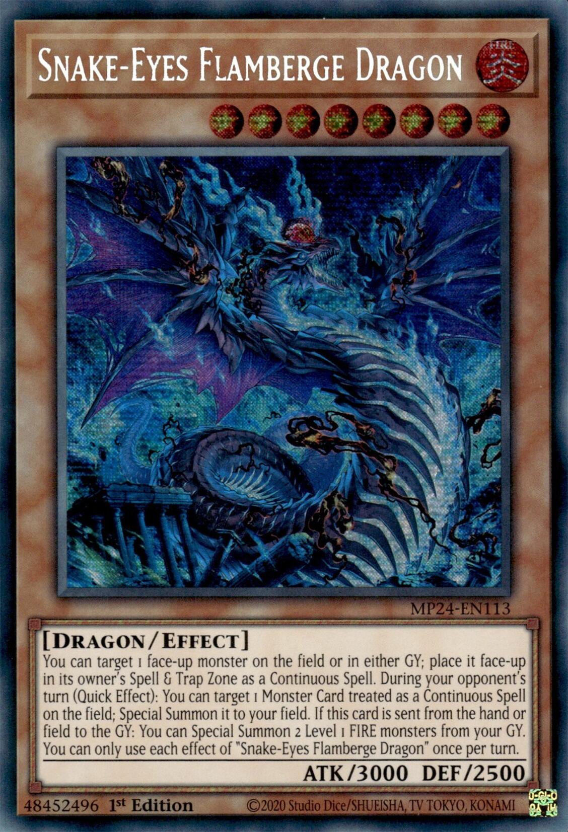 Snake-Eyes Flamberge Dragon [MP24-EN113] Prismatic Secret Rare | Good Games Adelaide SA