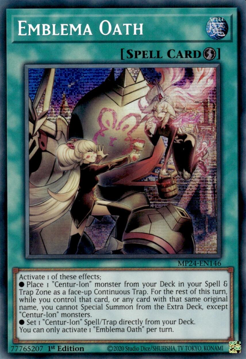 Emblema Oath [MP24-EN146] Prismatic Secret Rare | Good Games Adelaide SA