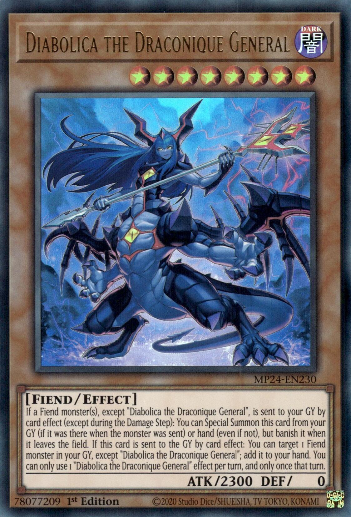 Diabolica the Draconique General [MP24-EN230] Ultra Rare | Good Games Adelaide SA
