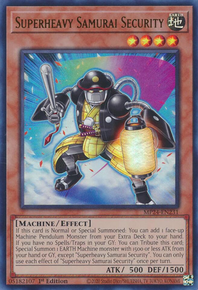 Superheavy Samurai Security [MP24-EN231] Ultra Rare | Good Games Adelaide SA
