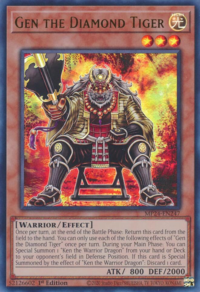 Gen the Diamond Tiger [MP24-EN247] Ultra Rare | Good Games Adelaide SA