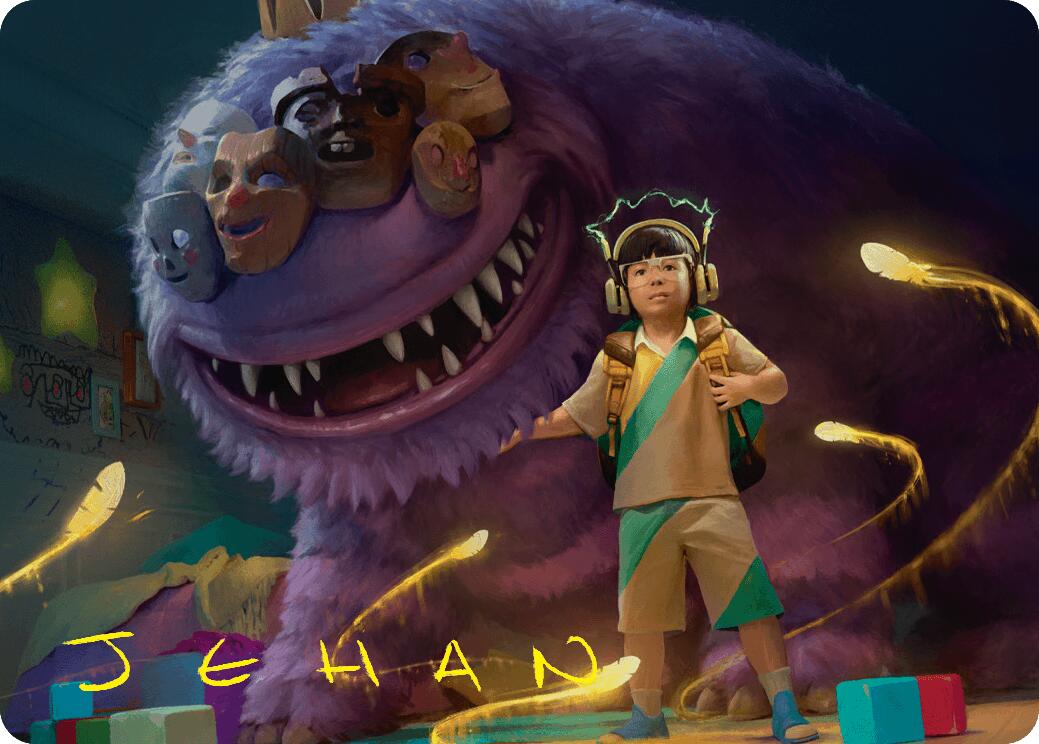 Toby, Beastie Befriender Art Card (Gold-Stamped Signature) [Duskmourn: House of Horror Art Series] | Good Games Adelaide SA