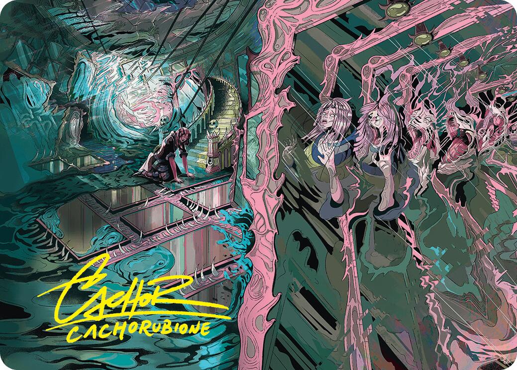 Mirror Room // Fractured Realm Art Card (Gold-Stamped Signature) [Duskmourn: House of Horror Art Series] | Good Games Adelaide SA