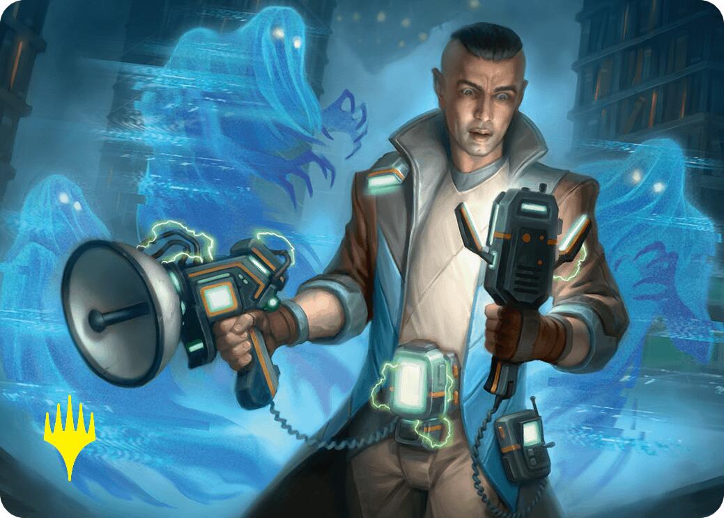 Paranormal Analyst Art Card (Gold-Stamped Signature) [Duskmourn: House of Horror Art Series] | Good Games Adelaide SA