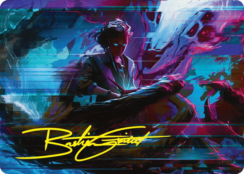 Demonic Counsel Art Card (32/54) (Gold-Stamped Signature) [Duskmourn: House of Horror Art Series] | Good Games Adelaide SA