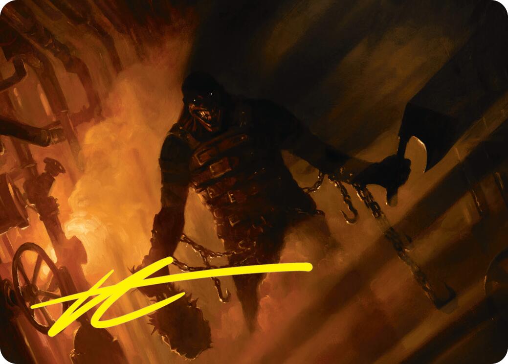 Boilerbilges Ripper Art Card (Gold-Stamped Signature) [Duskmourn: House of Horror Art Series] | Good Games Adelaide SA