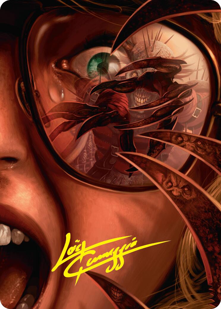 Razorkin Needlehead Art Card (Gold-Stamped Signature) [Duskmourn: House of Horror Art Series] | Good Games Adelaide SA