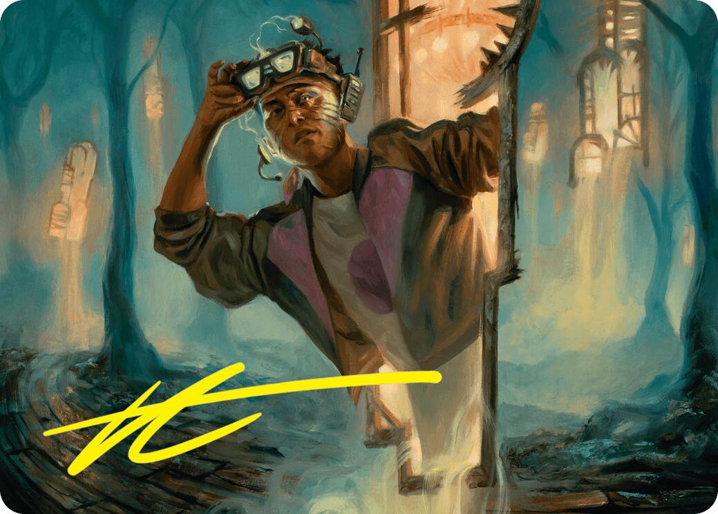 House Cartographer Art Card (Gold-Stamped Signature) [Duskmourn: House of Horror Art Series] | Good Games Adelaide SA