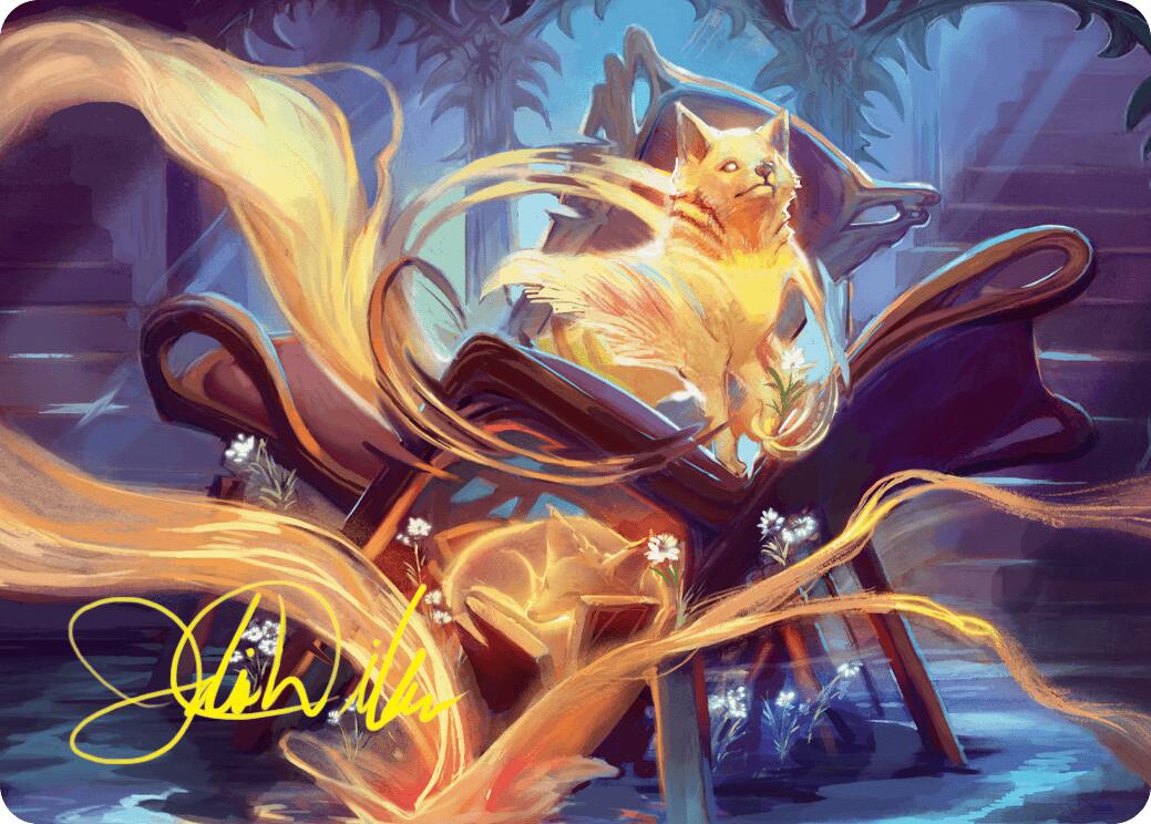 Inquisitive Glimmer Art Card (Gold-Stamped Signature) [Duskmourn: House of Horror Art Series] | Good Games Adelaide SA