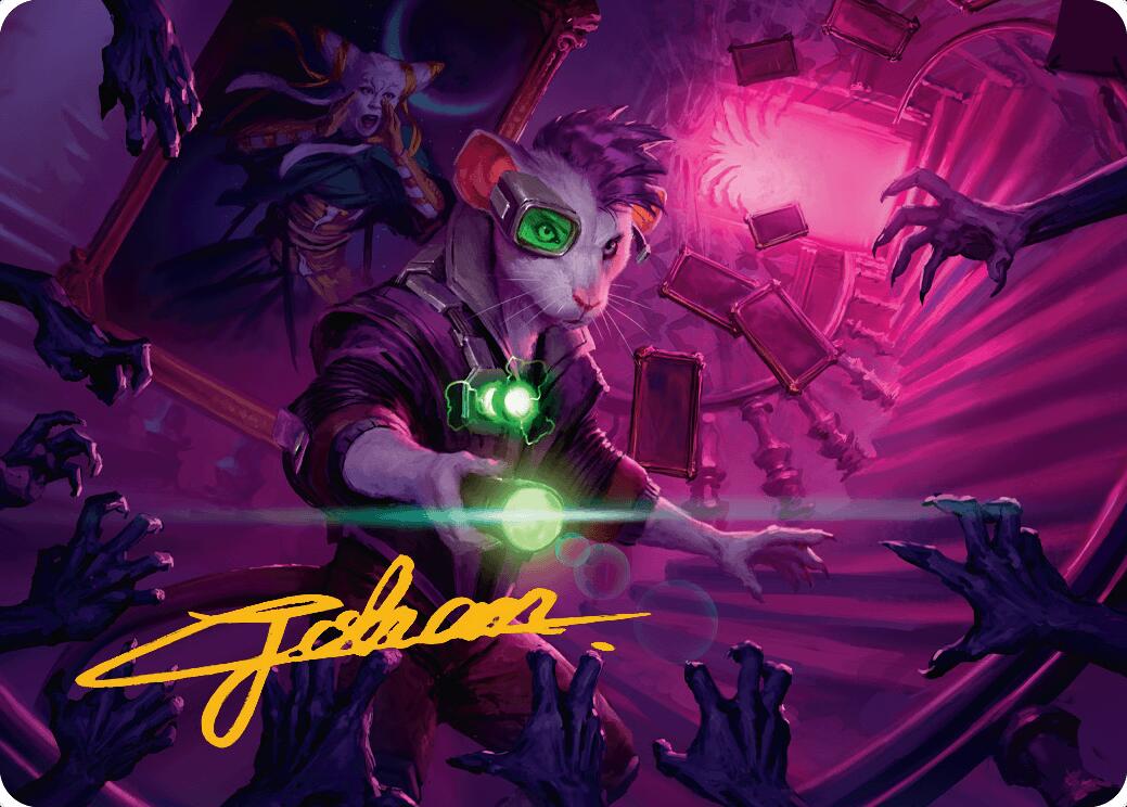 Nashi, Searcher in the Dark Art Card (21/54) (Gold-Stamped Signature) [Duskmourn: House of Horror Art Series] | Good Games Adelaide SA