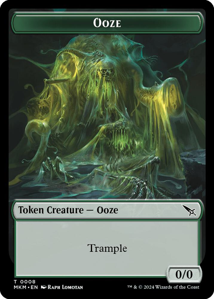 Ooze A Mysterious Creature Double Sided Token 8 // 21 (Murders at Karlov Manor)  | Good Games Adelaide SA