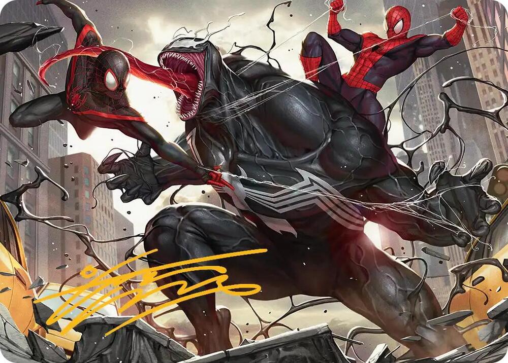 Terrific Team Up Art Card Gold Stamped Signature 23 (Art Series: Marvel's Spider-Man)  | Good Games Adelaide SA