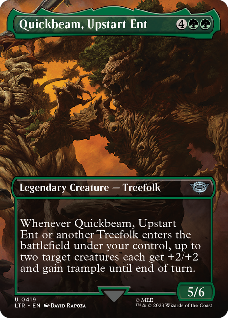 Quickbeam, Upstart Ent (Borderless Alternate Art) [The Lord of the Rings: Tales of Middle-Earth] | Good Games Adelaide SA