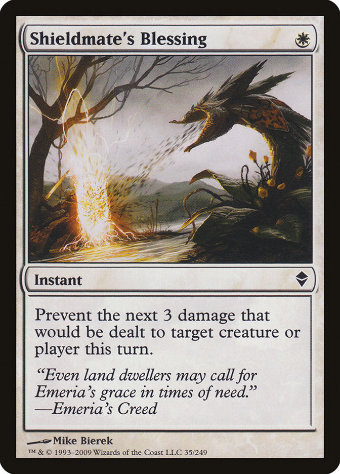 Shieldmate's Blessing 35 (Zendikar)  - Foil | Good Games Adelaide SA