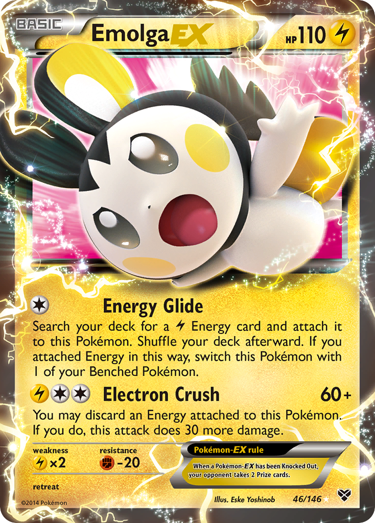 Emolga EX (46/146) [XY: Base Set] | Good Games Adelaide SA