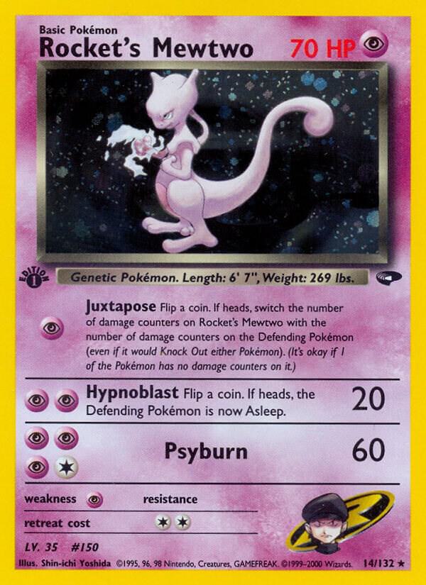 Rockets Mewtwo 014/132 (Gym Challenge)  - 1st Edition Holofoil | Good Games Adelaide SA