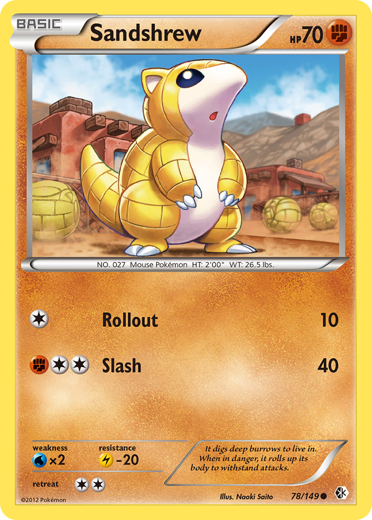 Sandshrew (78/149) [Black & White: Boundaries Crossed] | Good Games Adelaide SA