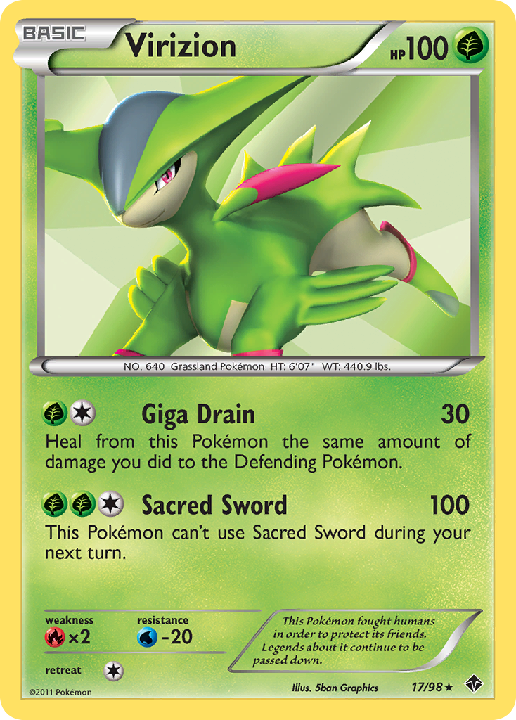 Virizion (17/98) [Black & White: Emerging Powers] | Good Games Adelaide SA