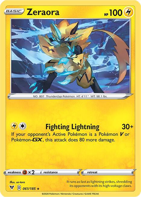 Zeraora 061/185 (SWSH04: Vivid Voltage)  - Holofoil | Good Games Adelaide SA