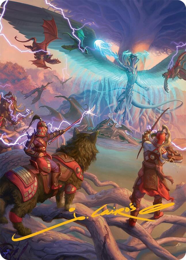 All Out Assault Art Card 50 54 Gold Stamped Signature 50 (Art Series: Tarkir: Dragonstorm)  | Good Games Adelaide SA