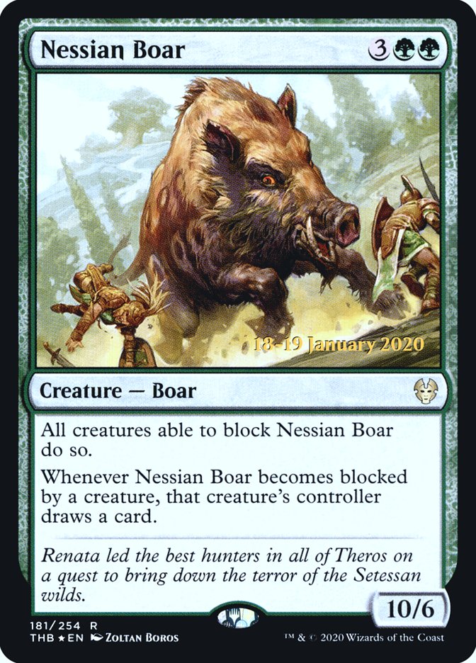 Nessian Boar [Theros Beyond Death Prerelease Promos] | Good Games Adelaide SA