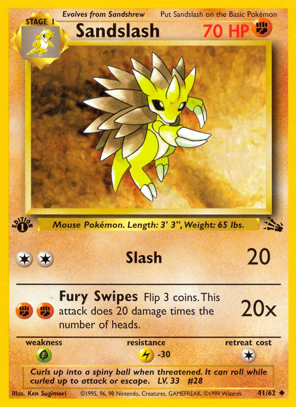 Sandslash (41/62) [Fossil 1st Edition] | Good Games Adelaide SA