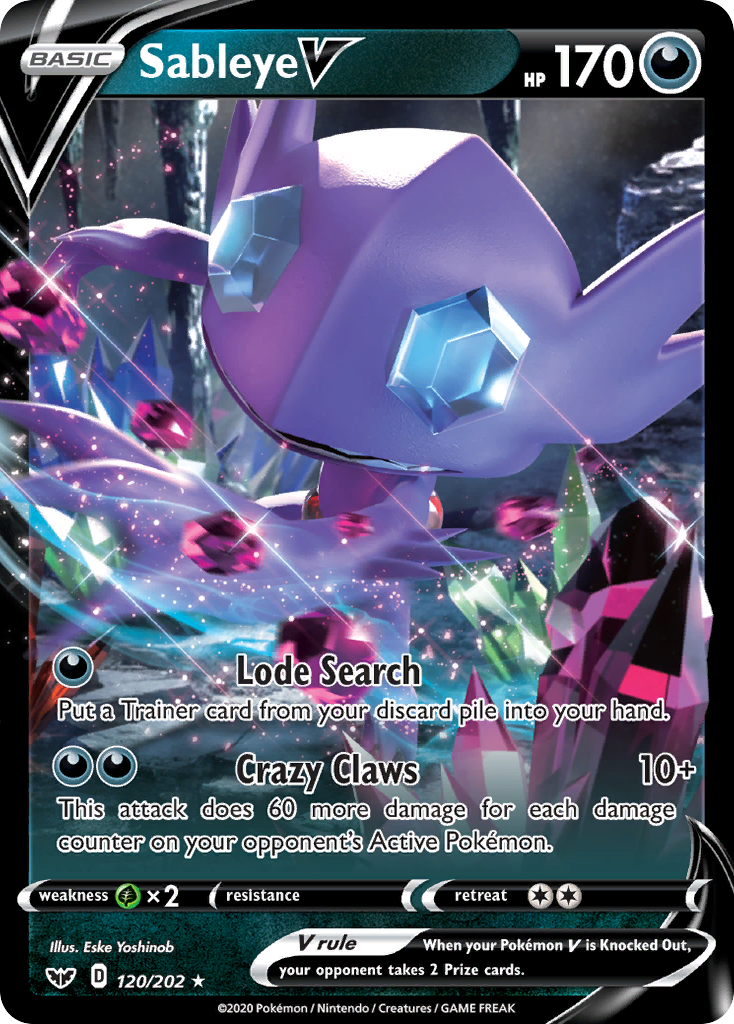 Sableye V (120/202) [Sword & Shield: Base Set] | Good Games Adelaide SA