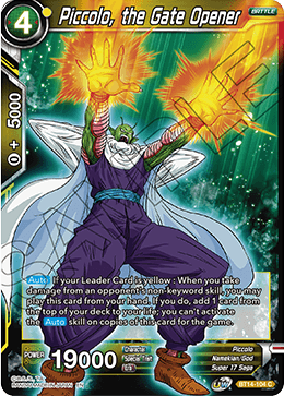 Piccolo, the Gate Opener (BT14-104) [Cross Spirits] | Good Games Adelaide SA