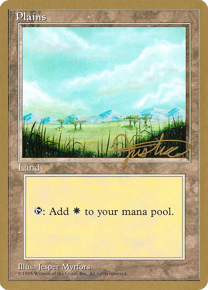 Plains (mj365) (Mark Justice) [Pro Tour Collector Set] | Good Games Adelaide SA