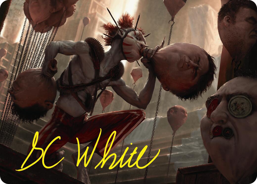 The Jolly Balloon Man Art Card (Gold-Stamped Signature) [Duskmourn: House of Horror Art Series] | Good Games Adelaide SA