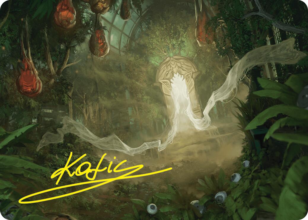 Hushwood Verge Art Card (Gold-Stamped Signature) [Duskmourn: House of Horror Art Series] | Good Games Adelaide SA