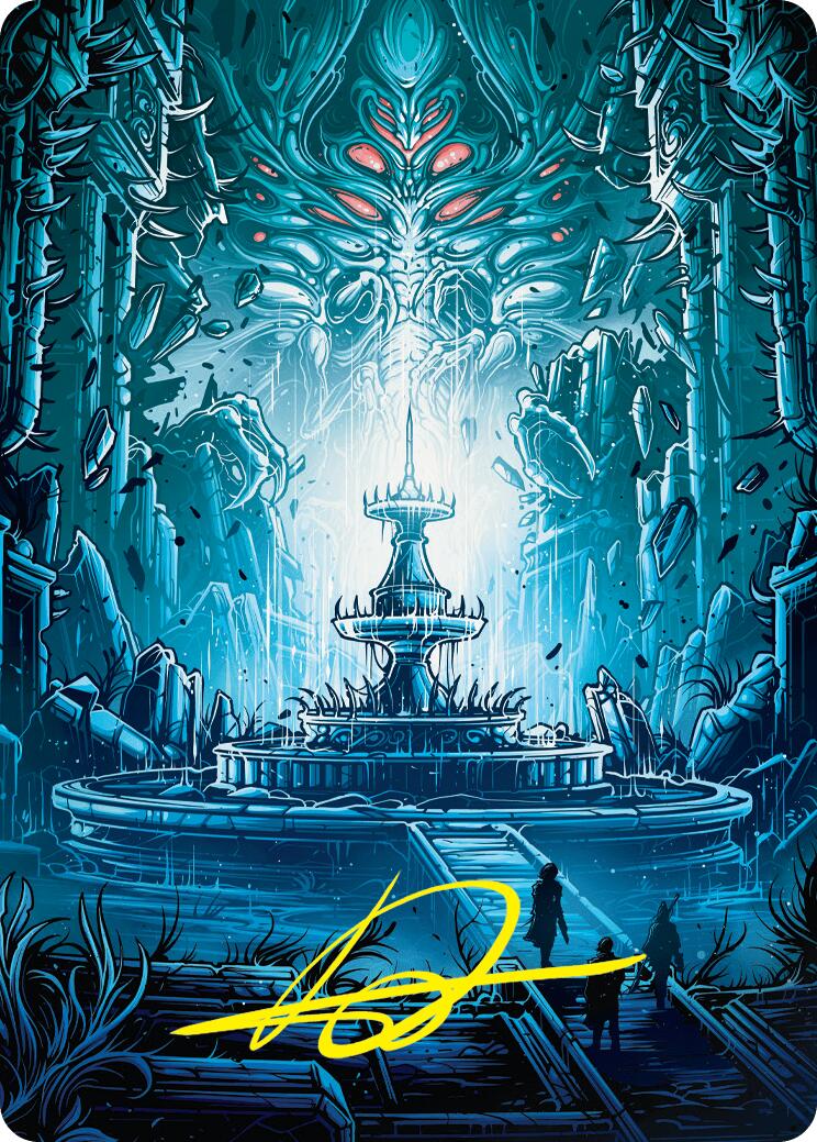 Island Art Card (Gold-Stamped Signature) [Duskmourn: House of Horror Art Series] | Good Games Adelaide SA