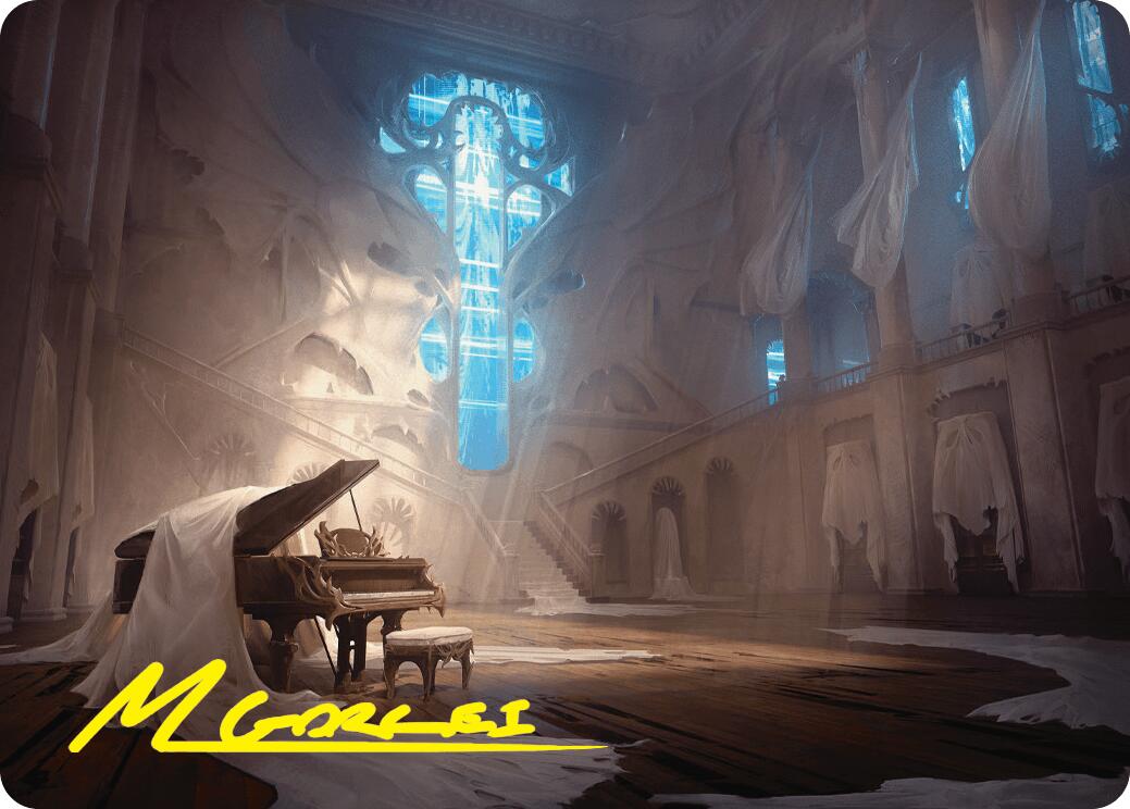 Plains Art Card (Gold-Stamped Signature) [Duskmourn: House of Horror Art Series] | Good Games Adelaide SA