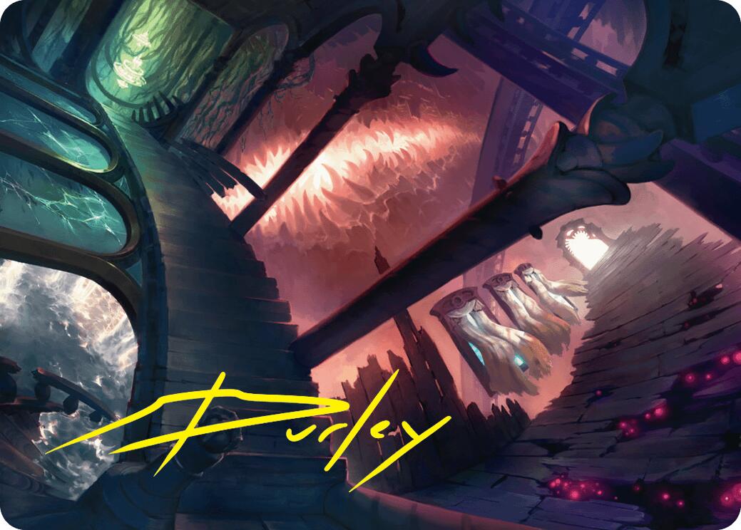 Terramorphic Expanse Art Card (Gold-Stamped Signature) [Duskmourn: House of Horror Art Series] | Good Games Adelaide SA