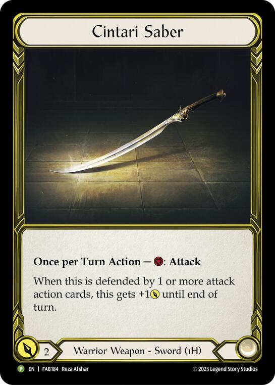 Cintari Saber [FAB184] (Promo)  Cold Foil | Good Games Adelaide SA
