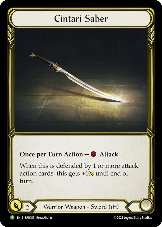 Cintari Saber [FAB185] (Promo)  Cold Foil | Good Games Adelaide SA