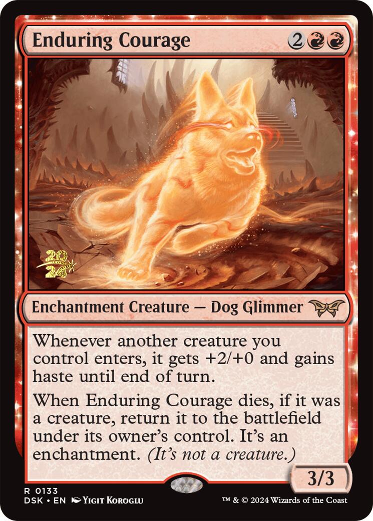 Enduring Courage [Duskmourn: House of Horror Prerelease Promos] | Good Games Adelaide SA
