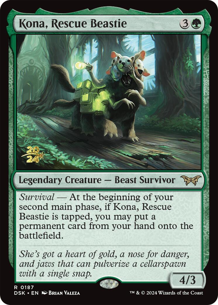 Kona, Rescue Beastie (0187) [Duskmourn: House of Horror Prerelease Promos] | Good Games Adelaide SA